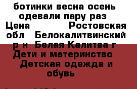 ботинки весна осень  одевали пару раз › Цена ­ 1 000 - Ростовская обл., Белокалитвинский р-н, Белая Калитва г. Дети и материнство » Детская одежда и обувь   